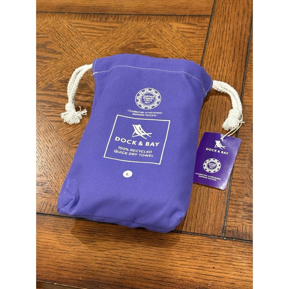 Dock‎ & Bay 100% Recycled Quick Dry Towel Large 65x35 Purple Beach Ocean NEW